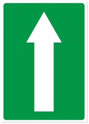 Indicator Evacuare sageata sus, 148x210mm